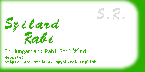 szilard rabi business card